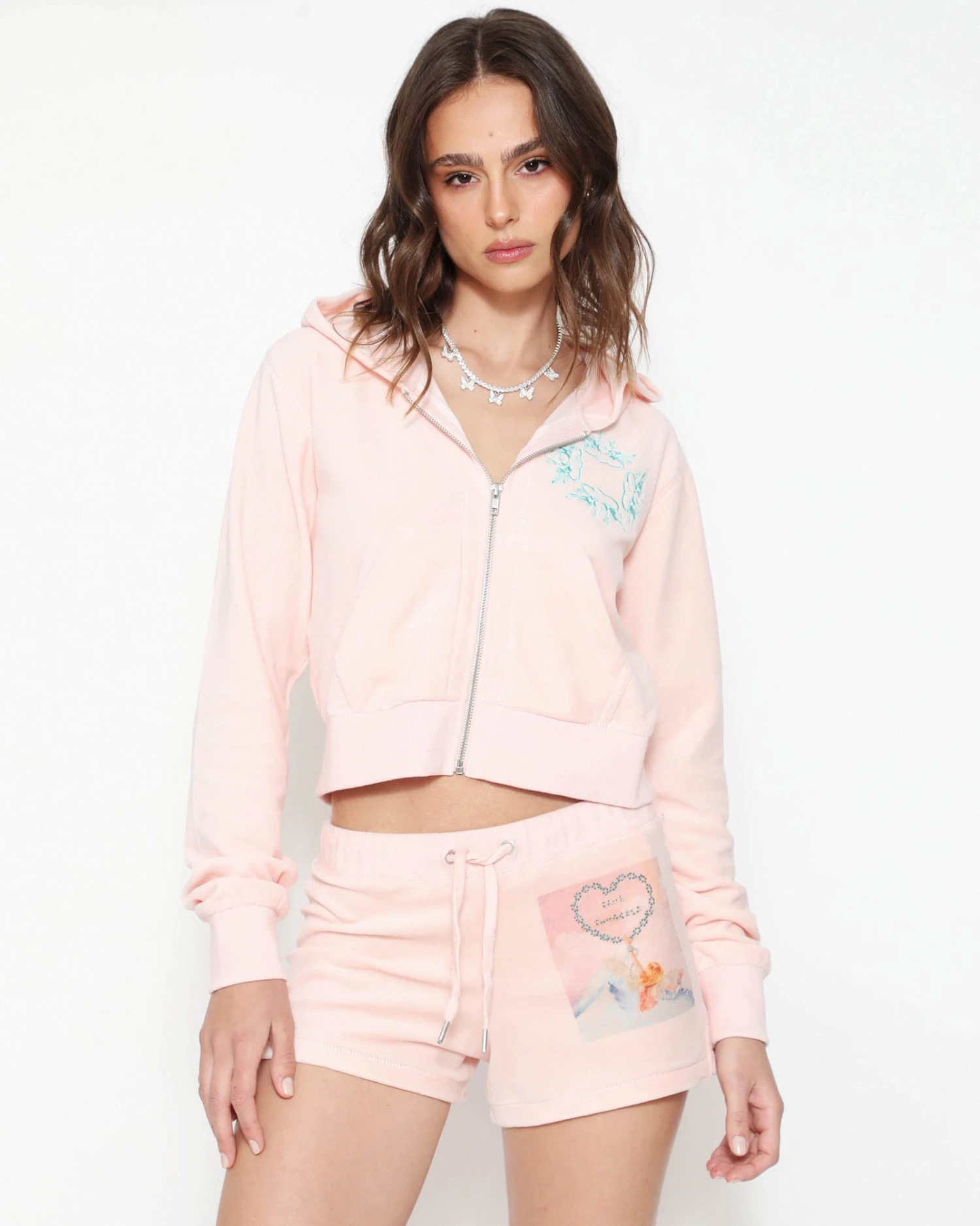 BOYS LIE X Break Free Velour Zip-Up Hoodie 3 BOYS LIE X Break Free Velour Zip-Up Hoodie - Image 2