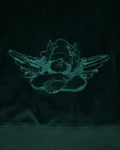 BOYS LIE X Green Velour Cropped Hoodie 23 BOYS LIE X Green Velour Cropped Hoodie -Boys Lie Couture 4O7A1658rcopy