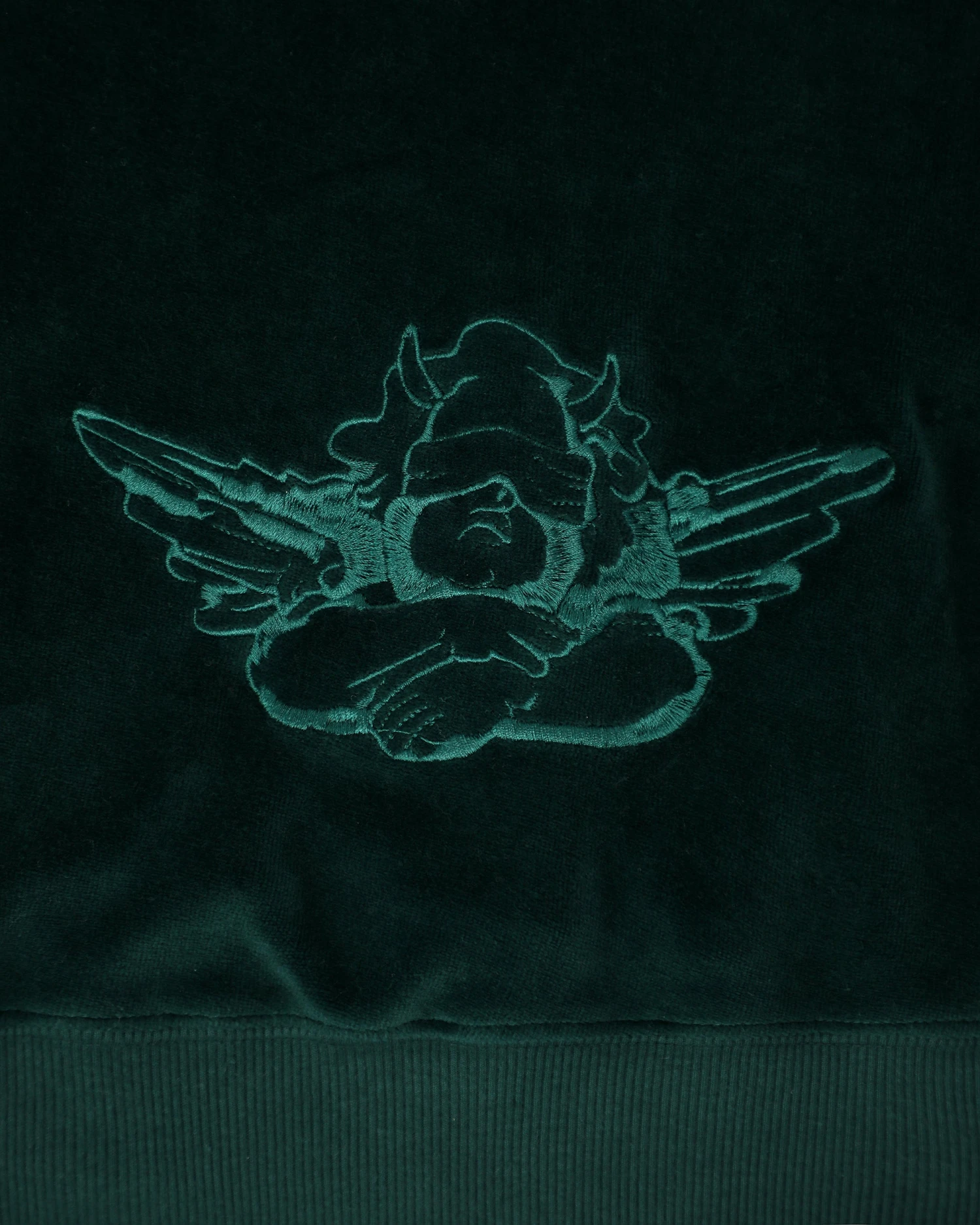 BOYS LIE X Green Velour Cropped Hoodie 13 BOYS LIE X Green Velour Cropped Hoodie - Image 11