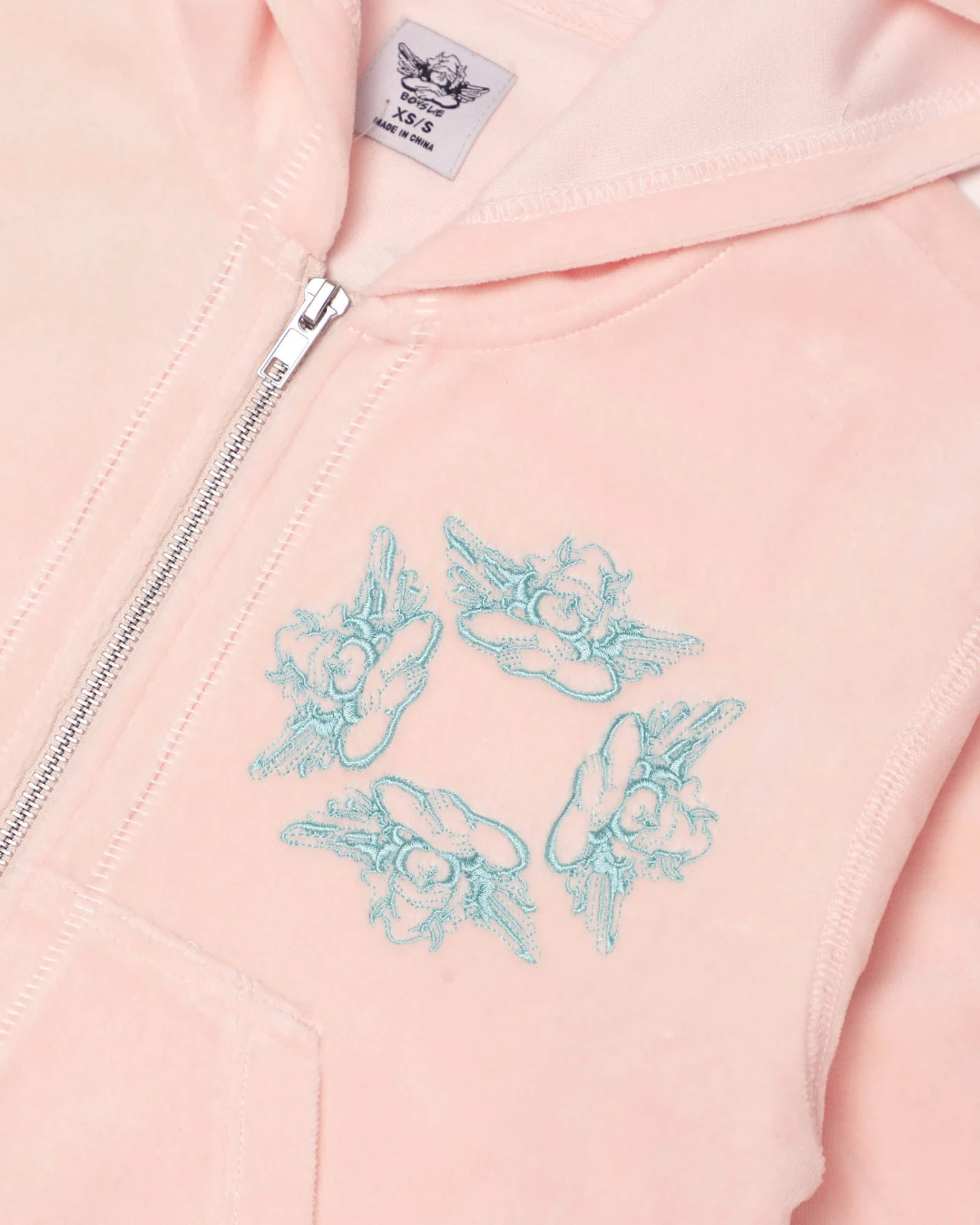 BOYS LIE X Break Free Velour Zip-Up Hoodie 10 BOYS LIE X Break Free Velour Zip-Up Hoodie - Image 9