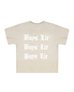 BOYS LIE X Tan Straight Flush Boyfriend Thermal Tee -Boys Lie Couture 4O7A4920