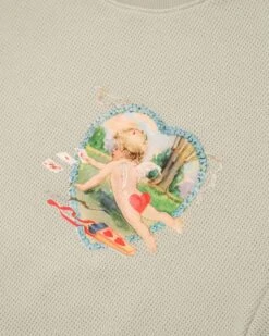 BOYS LIE X Tan Straight Flush Boyfriend Thermal Tee -Boys Lie Couture 4O7A4926