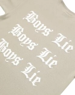 BOYS LIE X Tan Straight Flush Boyfriend Thermal Tee -Boys Lie Couture 4O7A4933