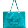 BOYS LIE X Turquoise Velour Tote -Boys Lie Couture 4O7A5237tealcopy