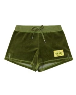 BOYS LIE X Olive Velour Shorts -Boys Lie Couture 4O7A8522r2copy