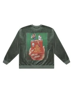 BOYS LIE X Twin Flame Velour Crewneck -Boys Lie Couture 4O7A8867 rcbcopy