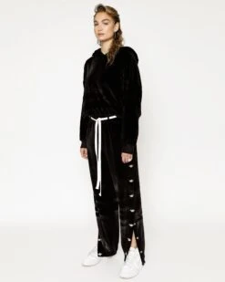 BOYS LIE X Black Oh Snap Velour Pants -Boys Lie Couture 4O7A9382rcopy