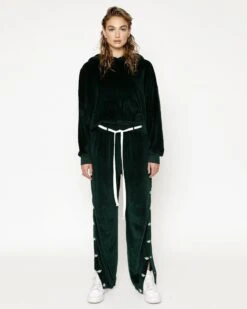BOYS LIE X Green Oh Snap Velour Pants -Boys Lie Couture 4O7A9413rcopy