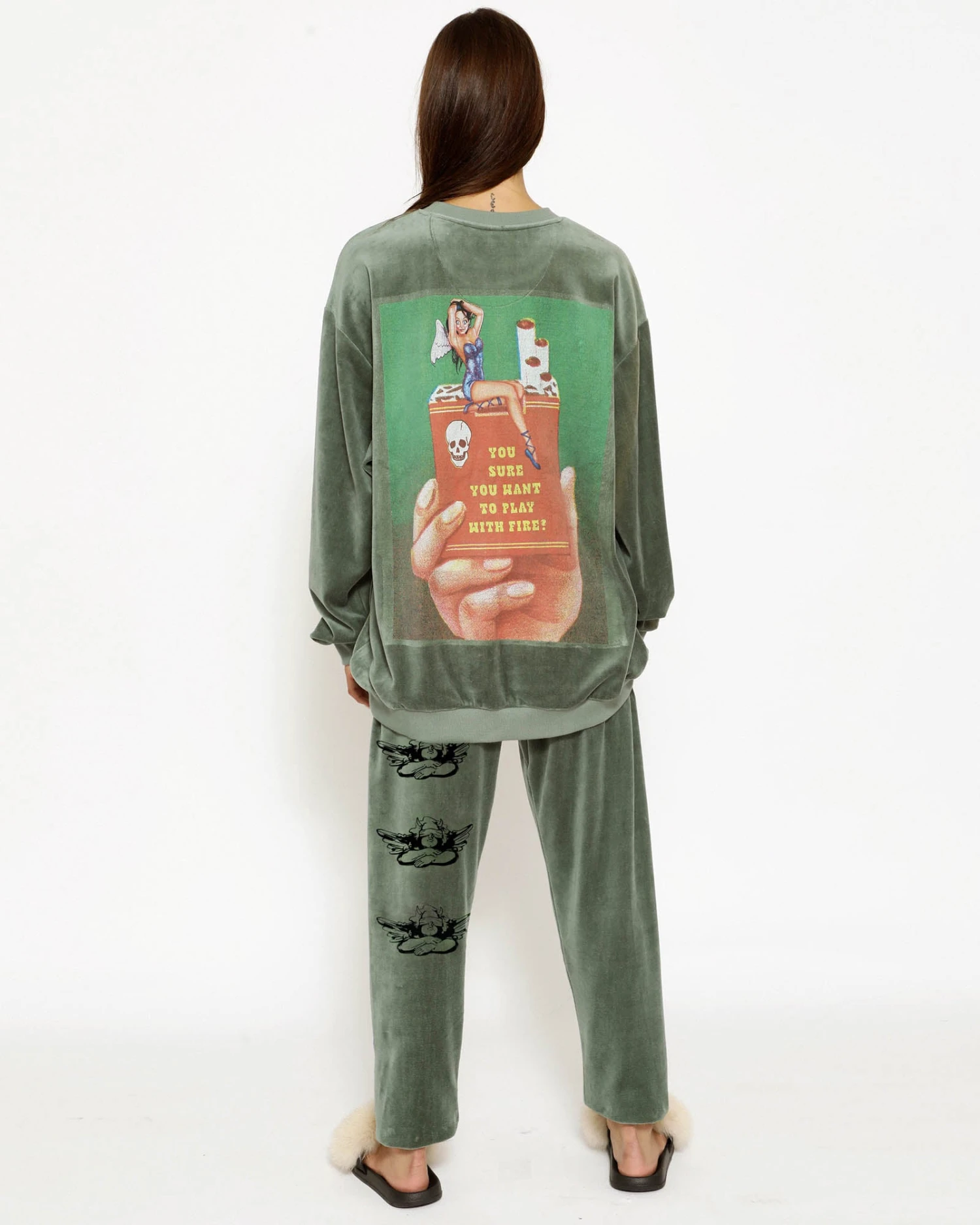 BOYS LIE X Twin Flame Velour Sweatpants 8 BOYS LIE X Twin Flame Velour Sweatpants - Image 6