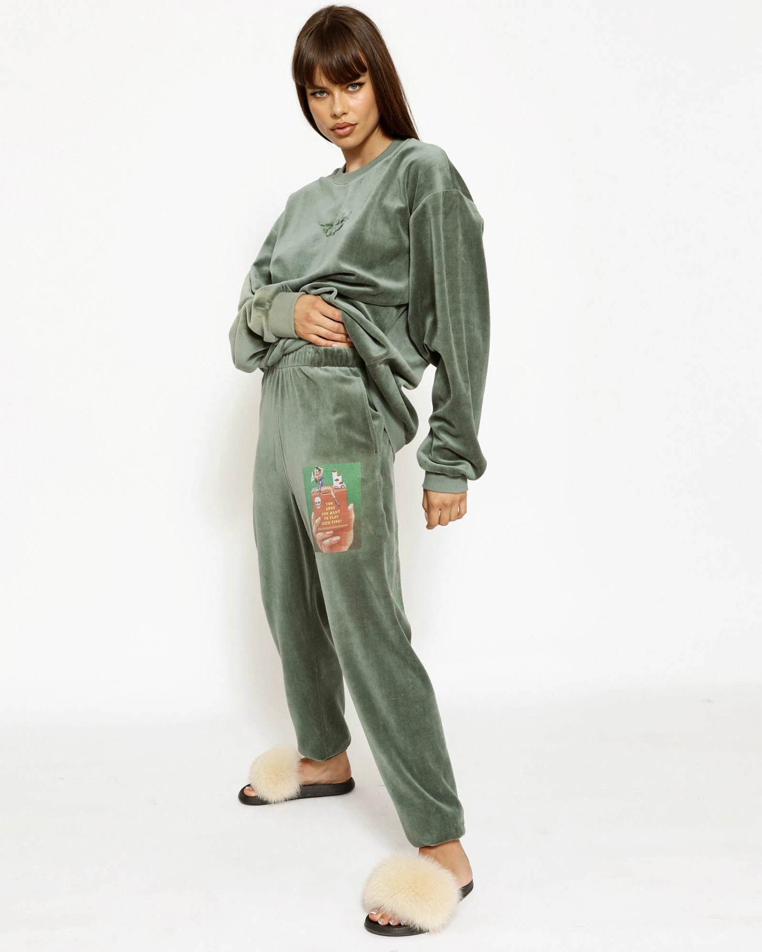 BOYS LIE X Twin Flame Velour Sweatpants 3 BOYS LIE X Twin Flame Velour Sweatpants