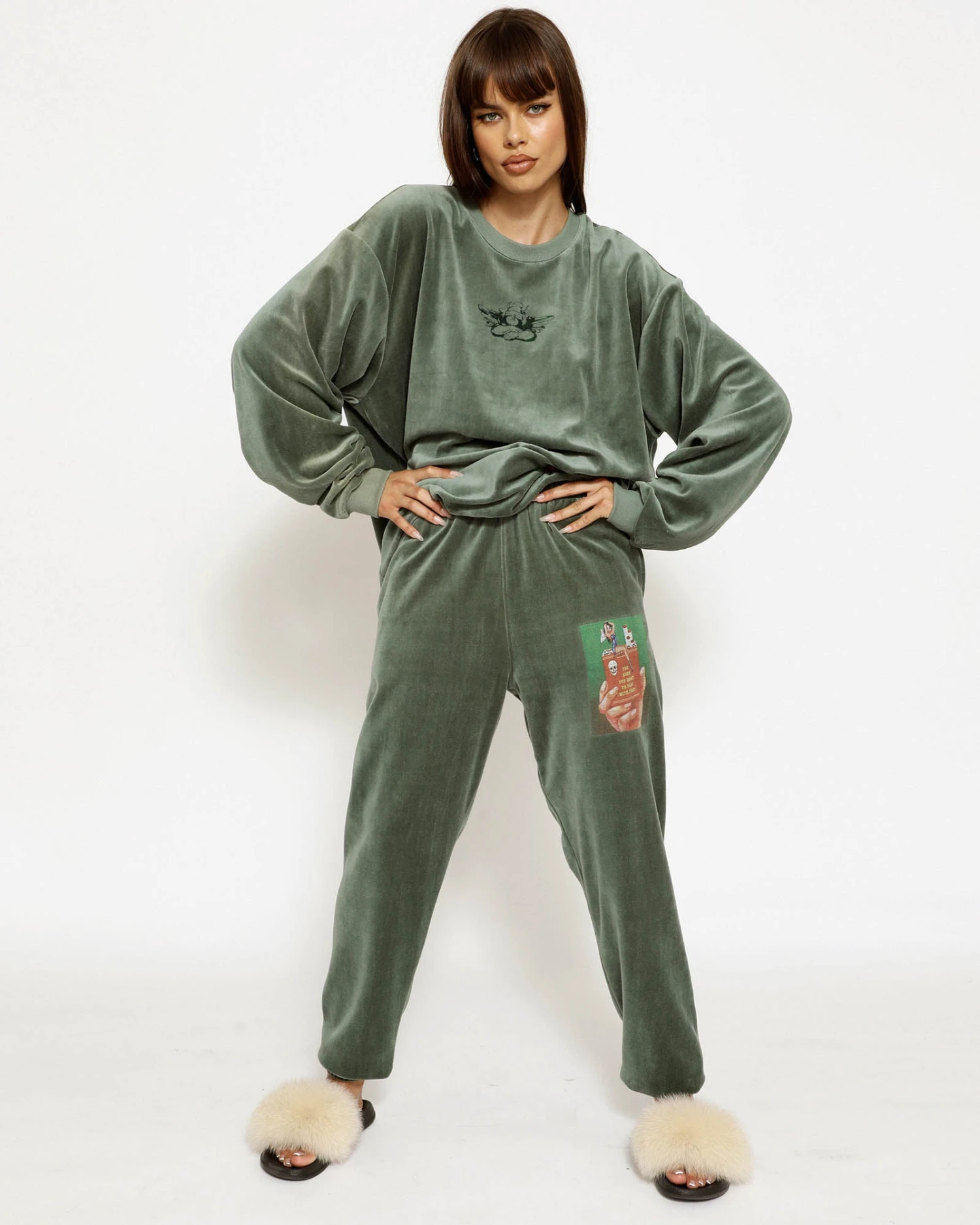 BOYS LIE X Twin Flame Velour Sweatpants 4 BOYS LIE X Twin Flame Velour Sweatpants - Image 2