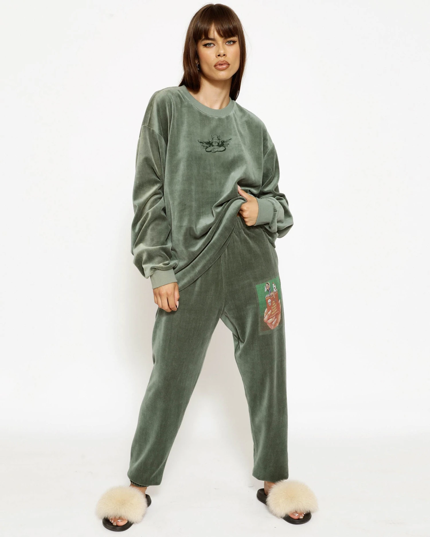 BOYS LIE X Twin Flame Velour Sweatpants 5 BOYS LIE X Twin Flame Velour Sweatpants - Image 3