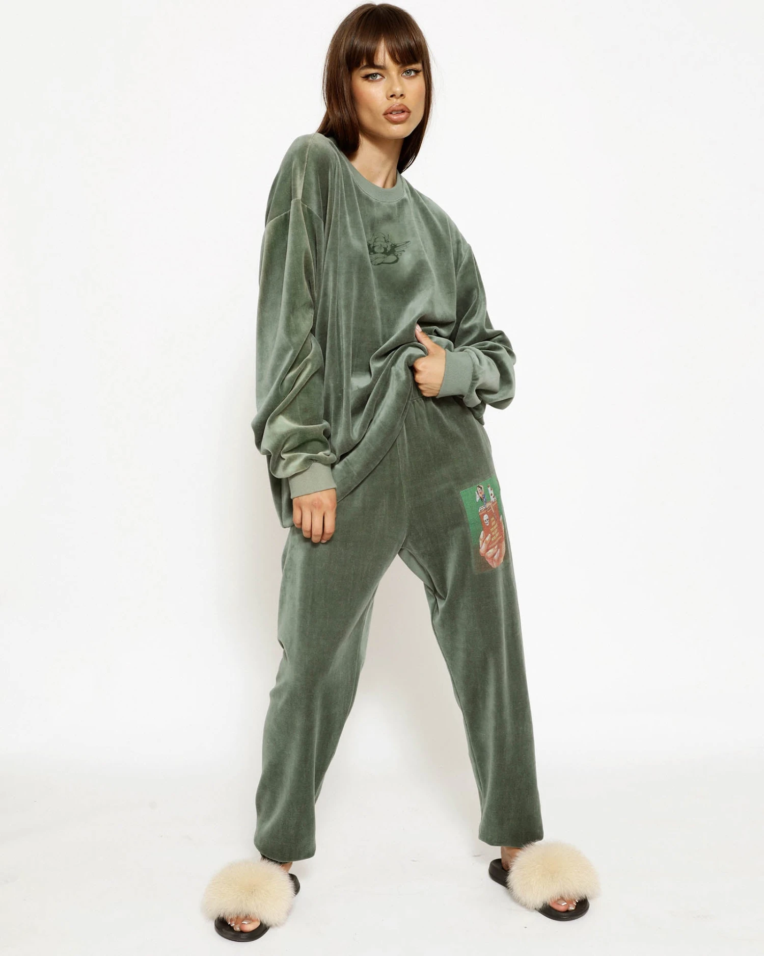 BOYS LIE X Twin Flame Velour Sweatpants 6 BOYS LIE X Twin Flame Velour Sweatpants - Image 4