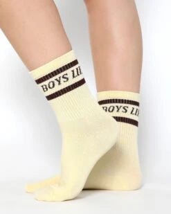 BOYS LIE X Neutral Pack Socks - Set Of 5 -Boys Lie Couture Yellow Brown2copy